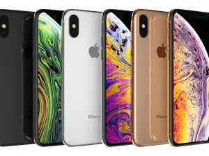 apple iphone xs all colors 3D Model