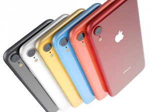 apple iphone xr all colors Modèle 3D