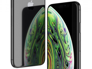 apple iphone xr black and xs space gray and xs max gold Modello 3D