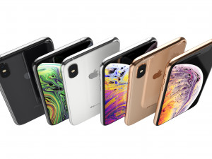 apple iphone xr and xs and xs max collection Model 3D