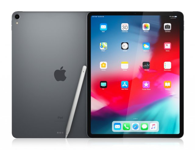 apple ipad pro 129 inch wi-fi 2018 and new apple pencil 低ポリ 3Dモデル