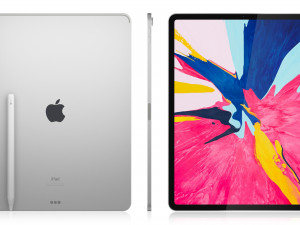 apple ipad pro 129 inch wi-fi 2018 and new apple pencil 3D Model