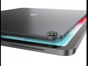 apple ipad pro 129 inch wi-fi 2018 and new apple pencil 3D Model