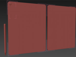 apple ipad pro 129 inch wi-fi 2018 and new apple pencil 3D Model