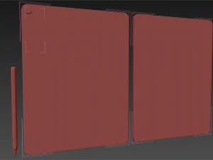 apple ipad pro 129 inch wi-fi 2018 and new apple pencil 3D Model