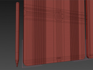 apple ipad pro 129 inch wi-fi 2018 and new apple pencil 3D Model