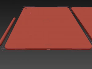 apple ipad pro 129 inch wi-fi 2018 and new apple pencil 3D Model