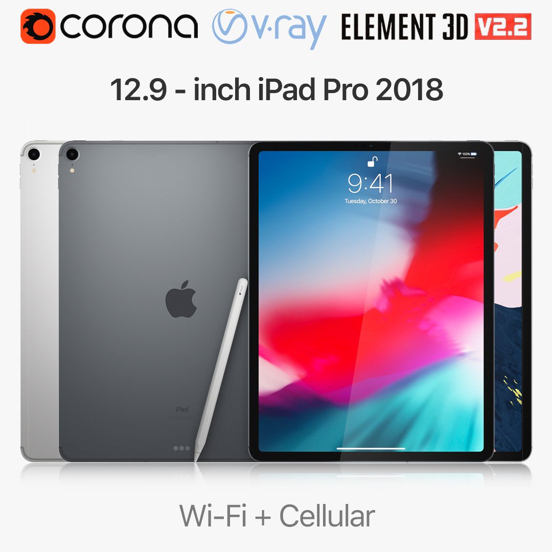 Ipad cellular. 12.9-Inch IPAD Pro Mock up. 9 Inch d