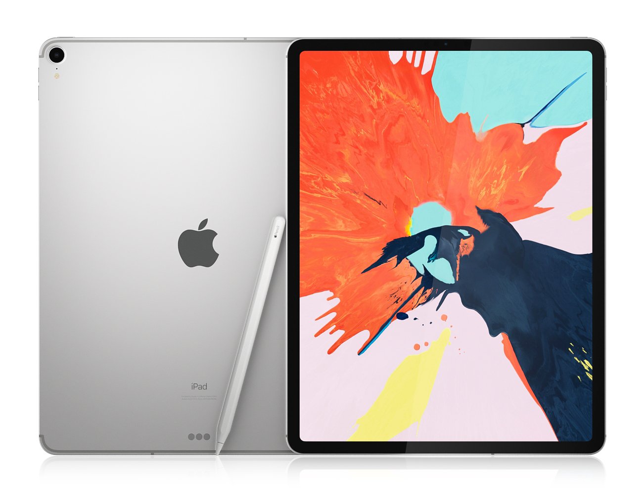 apple ipad pro 129 inch wi-fi cellular 2018 and new apple pencil 3D Model  in Tablet 3DExport