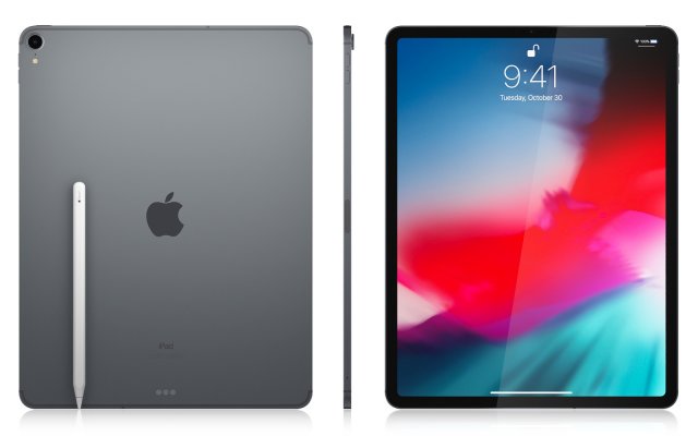 apple ipad pro 129 inch wi-fi cellular 2018 and new apple pencil 低ポリ 3Dモデル