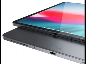 apple ipad pro 129 inch wi-fi cellular 2018 and new apple pencil 3D Model