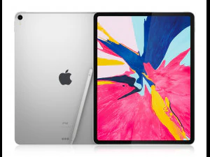 apple ipad pro 129 inch 2018 and new apple pencil 3D Model