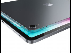 apple ipad pro 129 inch 2018 and new apple pencil 3D Model