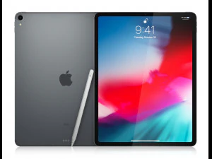 apple ipad pro 129 inch 2018 and new apple pencil 3D Model