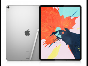 apple ipad pro 129 inch 2018 and new apple pencil 3D Model