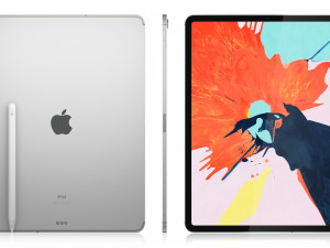 apple ipad pro 129 inch 2018 and new apple pencil 3D Model