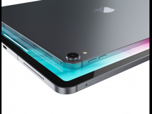 apple ipad pro 129 inch 2018 and new apple pencil 3D Model