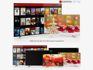 tv sony xf85 xf8577 - s&eacute;rie xf8596 Modelo 3D