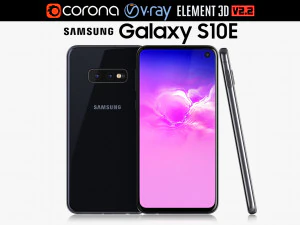 सैमसंग गैलेक्सी S10e प्रिज्म ब्लैक 3D मॉडल