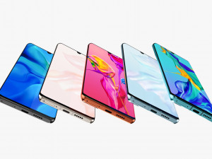 huawei p30 pro all colors Model 3D