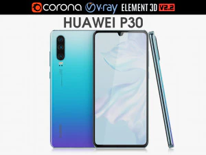 हुआवेई P30 ब्रीदिंग क्रिस्टल 3D मॉडल