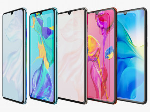 huawei p30 all colors Modelo 3D