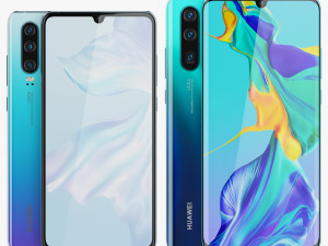 huawei p30 pro and huawei p30 3D Model