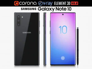 सैमसंग गैलेक्सी नोट 10 3D मॉडल