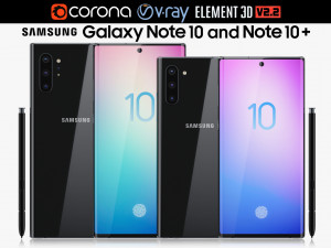 samsung galaxy note 10 and note 10 plus 3D मॉडल