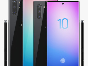 samsung galaxy note 10 and note 10 plus 3D 模型