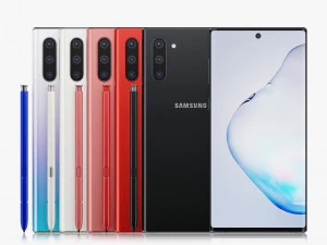 samsung galaxy note 10 all colors 3D Model