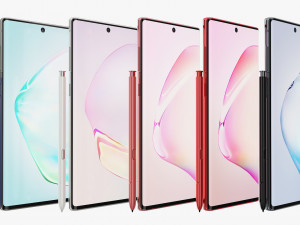 samsung galaxy note 10 all colors 3D 模型