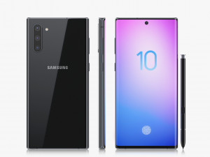 samsung galaxy note 10 all colors 3D 模型