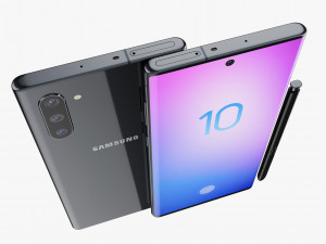 samsung galaxy note 10 all colors 3D 模型