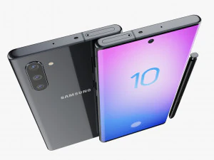 samsung galaxy note 10 all colors 3D Model