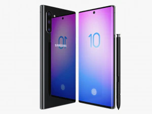 samsung galaxy note 10 all colors 3D Model