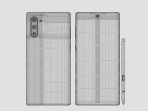 samsung galaxy note 10 all colors 3D Model
