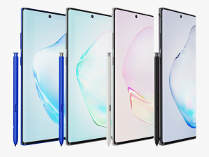 samsung galaxy note 10 plus all colors Modelo 3D