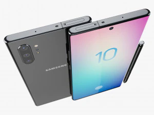 samsung galaxy note 10 plus all colors 3D Model