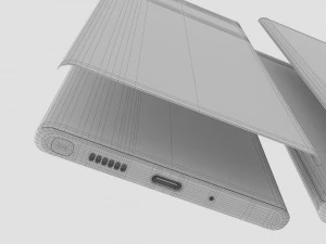 samsung galaxy note 10 plus all colors 3D Model