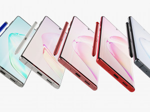 samsung galaxy note 10 and note 10 plus all colors Model 3D