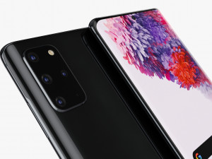 samsung galaxy s20 plus black 3D Модель
