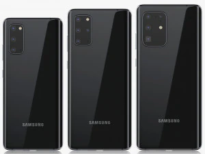 samsung galaxy s20 and s20 plus and s20 ultra black 3D Model