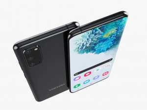 samsung galaxy s20 and s20 plus and s20 ultra black 3D Model