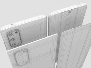 samsung galaxy s20 and s20 plus and s20 ultra black 3D Model