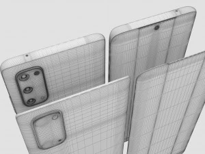 samsung galaxy s20 and s20 plus and s20 ultra black 3D Model