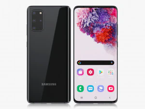 samsung galaxy s20 and s20 plus and s20 ultra black 3D Model