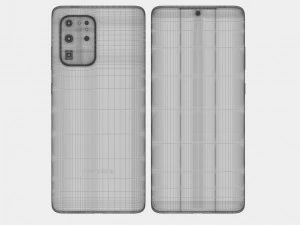 samsung galaxy s20 and s20 plus and s20 ultra black 3D Model
