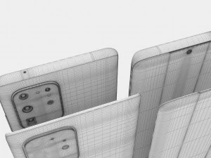 samsung galaxy s20 and s20 plus and s20 ultra black 3D Model
