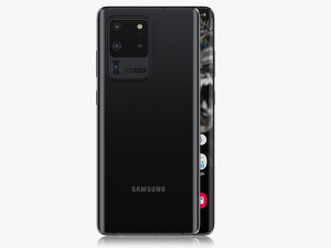 samsung galaxy s20 and s20 plus and s20 5g ultra cosmic black 3D 模型
